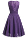ÄRMELLOSES SWING-KLEID AUS EINER EINFACHER SPITZE