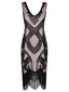 1920ER PAILLETTEN VERZIERT PERLEN FRINGE KLEID