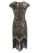 1920ER PAILLETTEN PERLEN FRANSEN KLEID