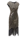 1920ER PAILLETTEN PERLEN FRANSEN KLEID