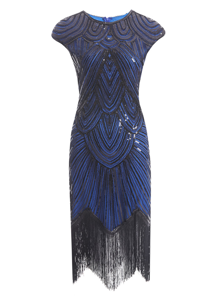 1920ER PAILLETTEN PERLEN FRANSEN KLEID