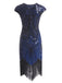 1920ER PAILLETTEN PERLEN FRANSEN KLEID