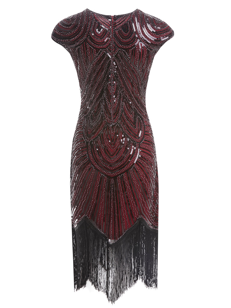 1920ER  PAILLETTEN PERLEN FRANSEN KLEID