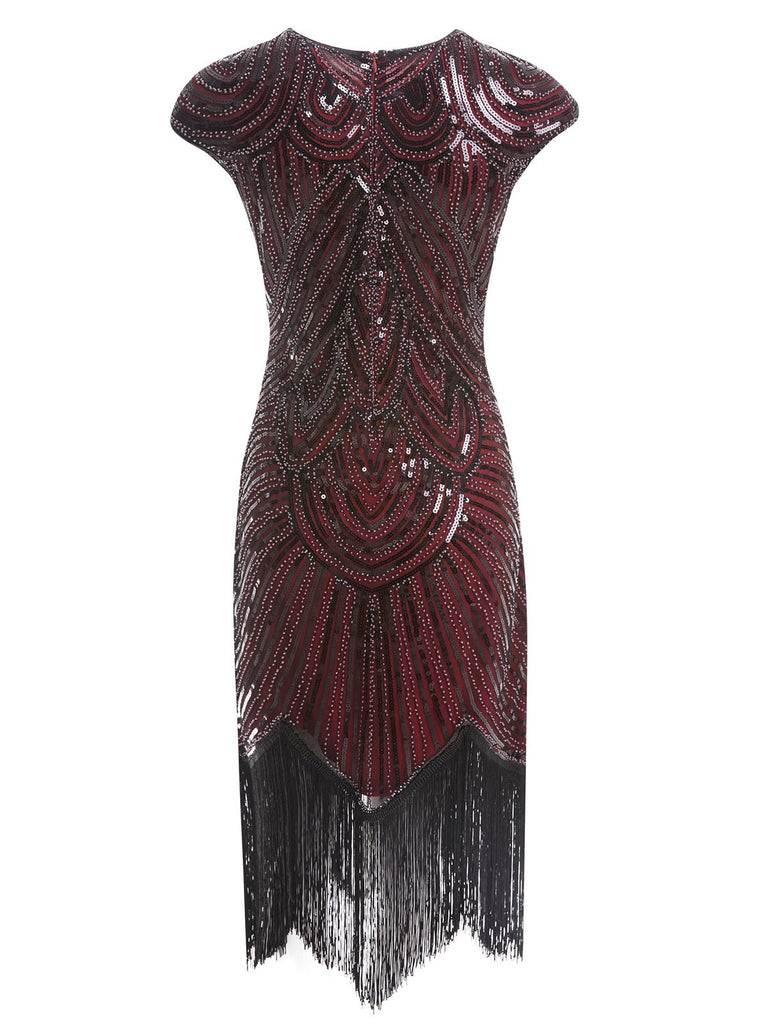 1920ER PAILLETTEN PERLEN FRANSEN KLEID