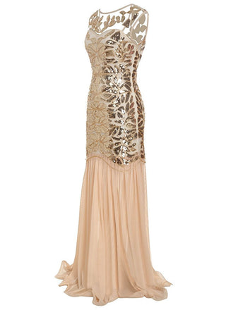 1920ER PAILLETTEN PERLEN VINTAGE ABENDKLEID