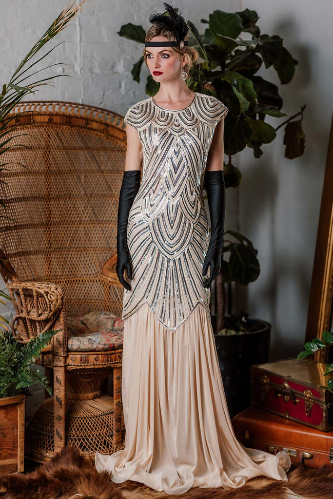 1920ER VINTAGE PAILLETTEN PARTY KLEID