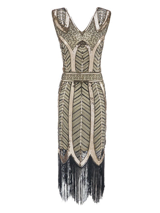 1920ER VINTAGE FRANSEN PAILLETTEN PARTY KLEID