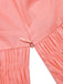 [Vorverkauf] 1940er Rosa V-Ausschnitt Bluse Mit Weiten Ärmeln