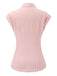 Rosa 1950er Gingham Hemd mit Revers