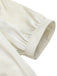 Beige 1950er Satin Puffärmeln V-Ausschnitt Bluse