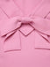 3PCS Rosa 1960er Schleifenbluse & Spaghettikleid & Regenschirm-Rock