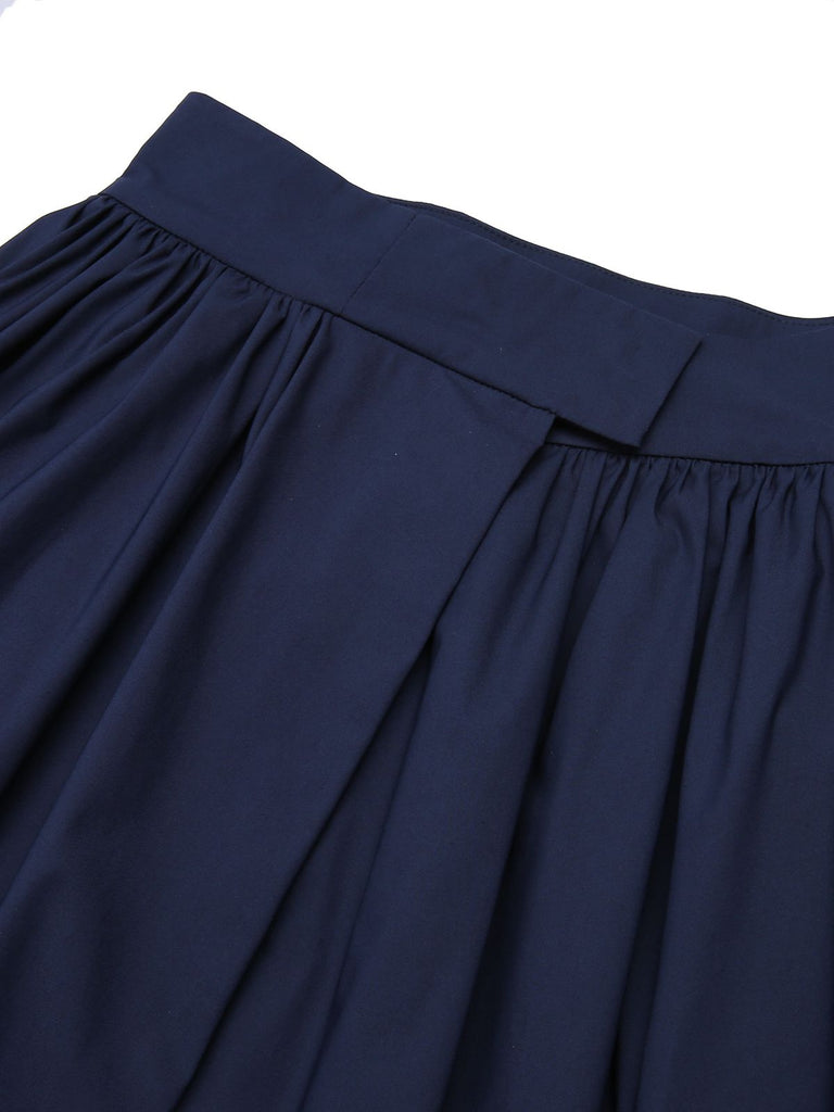 3PCS Rosa 1960er Schleifenbluse & Spaghettikleid & Regenschirm-Rock