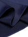 Dunkelblaues 1930er Volantärmel Trompetenkleid mit Rundhalsausschnitt