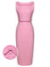 3PCS Rosa 1960er Schleifenbluse & Spaghettikleid & Regenschirm-Rock
