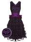 Deep Purple 1950er Halloween Fledermaus Schleife Kleid