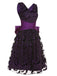 Deep Purple 1950er Halloween Fledermaus Schleife Kleid