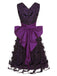 Deep Purple 1950er Halloween Fledermaus Schleife Kleid