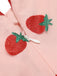 [Vorverkauf] Rosa 1960er Erdbeer Bleistiftkleid mit Kordelzug