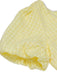 Gelbes 1950er Mini-Kleid mit quadratischem Ausschnitt und Knöpfen