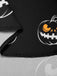 Schwarzes 1950er Halloween Kürbis Fledermaus Trägerkleid