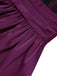 [Vorverkauf] Dunkelviolett 1950er Spitze Patchwork V-Ausschnitt Kleid