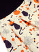1950er Halloween Kürbis Katze gestrickt Top Patchwork Kleid