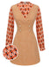 2 Stück orangefarbene Bluse aus den 1960er und Minikleid aus Tweed