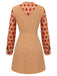 2 Stück orangefarbene Bluse aus den 1960er und Minikleid aus Tweed