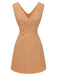 2 Stück orangefarbene Bluse aus den 1960er und Minikleid aus Tweed