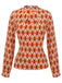 2 Stück orangefarbene Bluse aus den 1960er und Minikleid aus Tweed