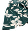 Grünes 1940er Kleid mit plissiertem Gürtel