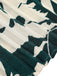 Grünes 1940er Kleid mit plissiertem Gürtel