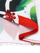 Rotes 1950er Weihnachtsblumenkleid mit Zottelmuster