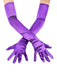 Rot Vintage Solid Satin Lange Handschuhe