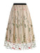 1950er Floral bestickter Mesh-Rock