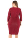 [Übergröße] 1960er Glitter V-Ausschnitt Seite Schlitz Kleid