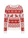 Rot-weißer Weihnachts-Elch-Pullover aus den 1940ern