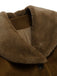 Braun 1940er Pelzkragen Gürtel Mantel