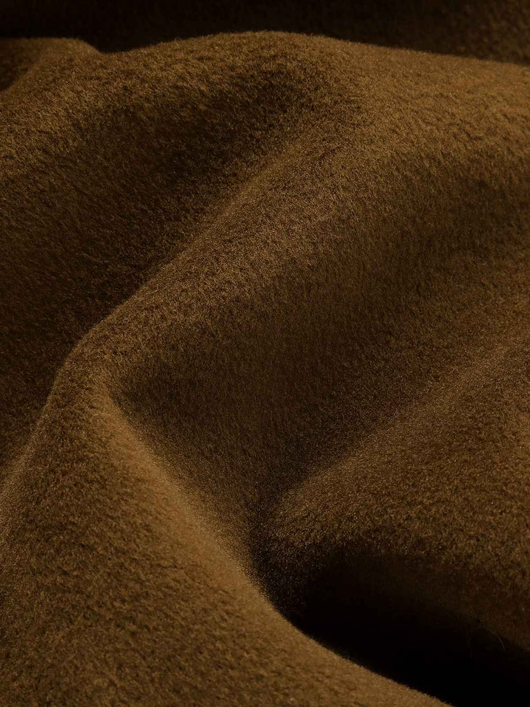 Braun 1940er Pelzkragen Gürtel Mantel
