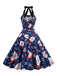 1950er Weihnachten Weihnachtsmann Spitze-Up Halter Kleid
