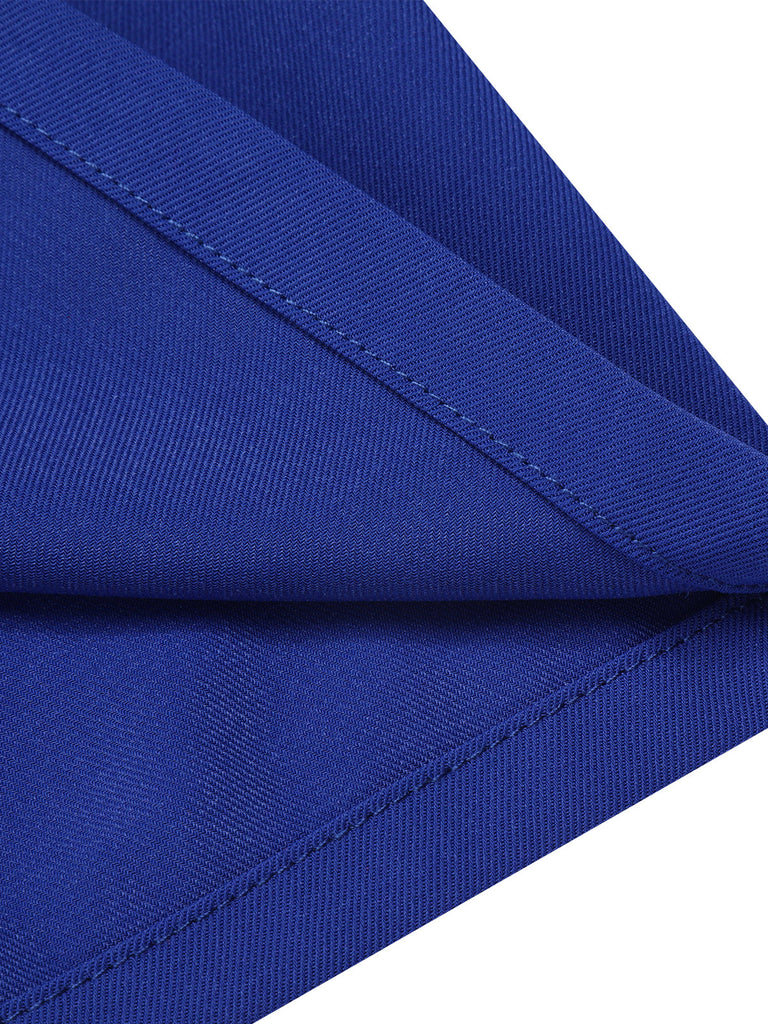Rot & Blau 1950er Solide Krawatten Romper