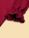 [Übergröße] 1950er Solides V-Ausschnitt Taillenkrawatte Kleid