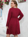 [Übergröße] 1950er Solides V-Ausschnitt Taillenkrawatte Kleid