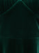 1950er Solide Samt Schnürung V-Ausschnitt Kleid