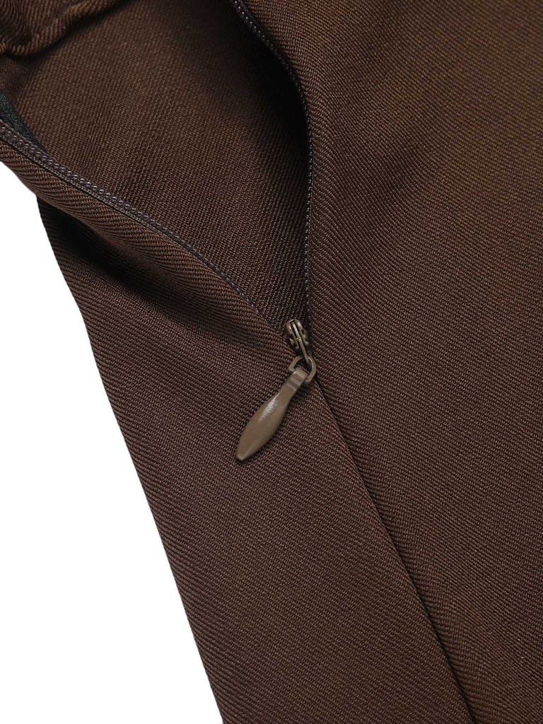 [Vorverkauf] Tiefbraun 1940er Knöpfe Latzhose Shorts