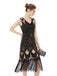 1920er Pailletten Quasten Charleston Kleid
