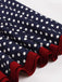 [Vorverkauf] 1950er Kontrast Polka Dot Geknöpftes Kleid