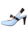 BLAU VINTAGE HOHE ABSATZ SCHUHE