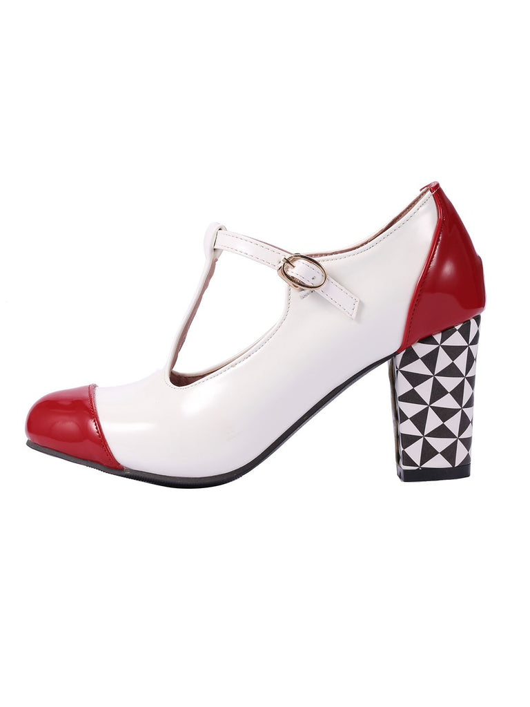 VINTAGE WEISS HOHE ABSATZ SCHUHE