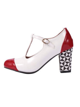VINTAGE WEISS HOHE ABSATZ SCHUHE